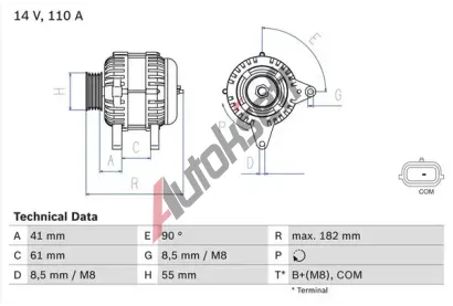 BOSCH Alterntor BO 0986080710, 0 986 080 710