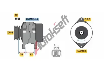 BOSCH Altern�tor BO 0986080740, 0 986 080 740
