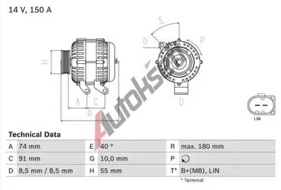 BOSCH Alterntor BO 0986080810, 0 986 080 810