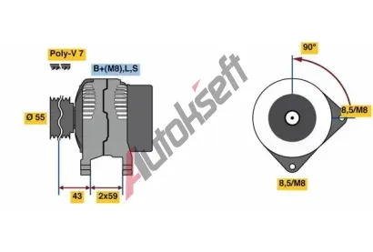 BOSCH Alterntor BO 0986081220, 0 986 081 220