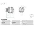 Alterntor BOSCH ‐ BO 0986082220