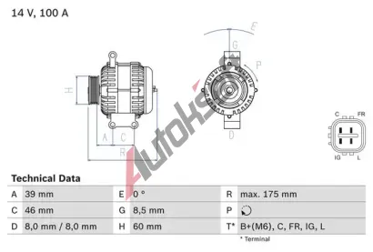 BOSCH Alterntor BO 0986082420, 0 986 082 420