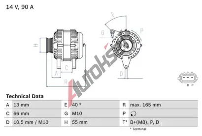 BOSCH Alterntor BO 0986082430, 0 986 082 430