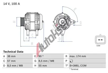 BOSCH Alterntor BO 0986083200, 0 986 083 200
