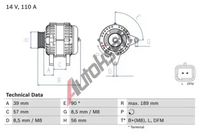 BOSCH Alterntor BO 0986083440, 0 986 083 440