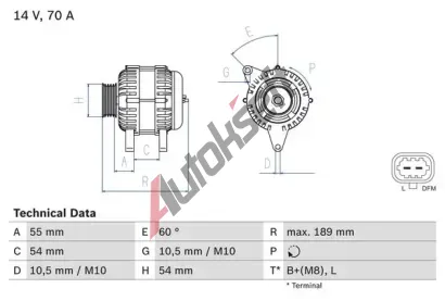 BOSCH Alterntor BO 0986083580, 0 986 083 580