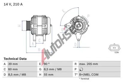 BOSCH Alterntor BO 0986083730, 0 986 083 730