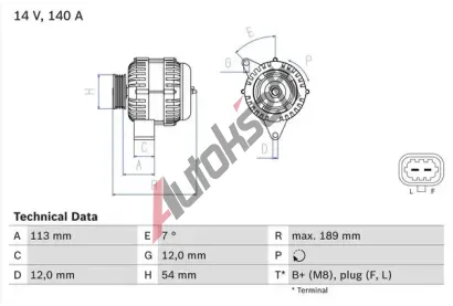 BOSCH Alterntor BO 0986083820, 0 986 083 820