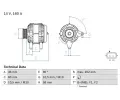 BOSCH Alterntor ‐ BO 0986083900