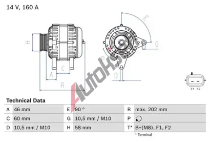 BOSCH Alterntor BO 0986083900, 0 986 083 900