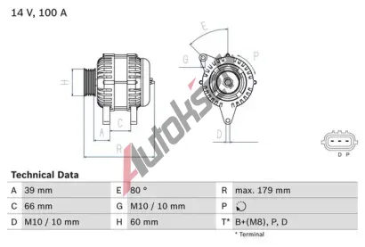 BOSCH Alterntor BO 0986083970, 0 986 083 970