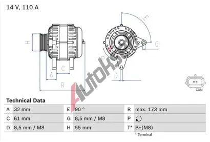 BOSCH Alterntor BO 0986083980, 0 986 083 980
