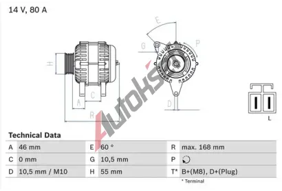 BOSCH Alterntor BO 0986084210, 0 986 084 210