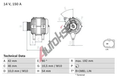 BOSCH Alterntor BO 0986084230, 0 986 084 230