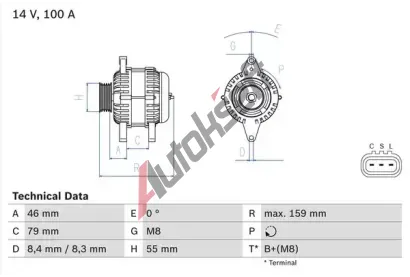 BOSCH Alterntor BO 0986084440, 0 986 084 440