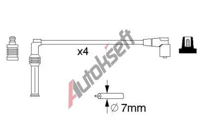 BOSCH Sada kabel pro zapalovn BO 0986357070, 0 986 357 070