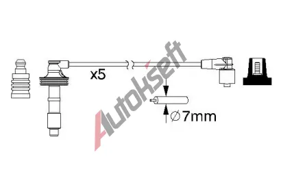 BOSCH Sada kabel� pro zapalov�n� BO 0986357166, 0 986 357 166