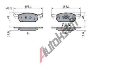 BOSCH Sada brzdovch destiek BO 0986424021, 0 986 424 021