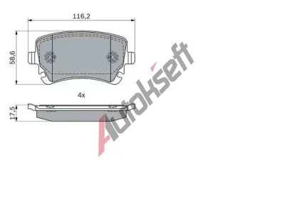 BOSCH Sada brzdovch destiek BO 0986424056, 0 986 424 056