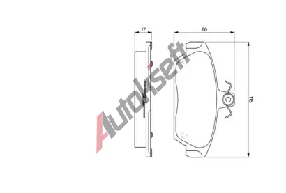 BOSCH Sada brzdovch destiek - kotouov brzda BO 0986424092, 0 986 424 092