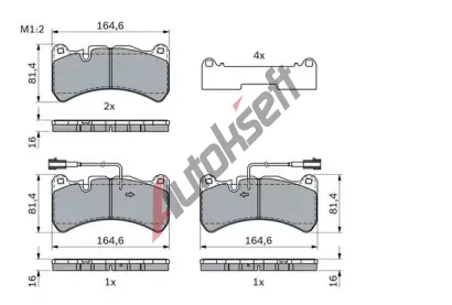 BOSCH Sada brzdovch destiek BO 0986424104, 0 986 424 104