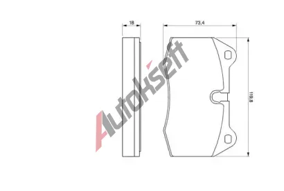 BOSCH Sada brzdovch destiek - kotouov brzda BO 0986424209, 0 986 424 209