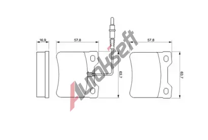 BOSCH Sada brzdovch destiek - kotouov brzda BO 0986424229, 0 986 424 229