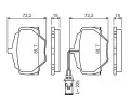 BOSCH Sada brzdovch destiek - kotouov brzda BO 0986424267, 0 986 424 267