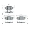 BOSCH Sada brzdovch destiek BO 0986424326, 0 986 424 326