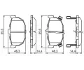 BOSCH Sada brzdovch destiek - kotouov brzda BO 0986424418, 0 986 424 418