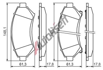 BOSCH Sada brzdovch destiek - kotouov brzda BO 0986424466, 0986424466