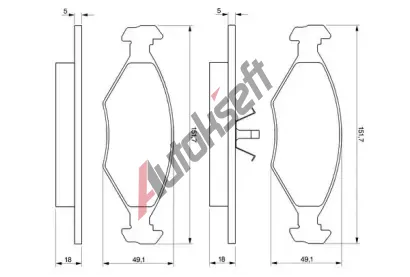 BOSCH Sada brzdovch destiek - kotouov brzda BO 0986424514, 0 986 424 514