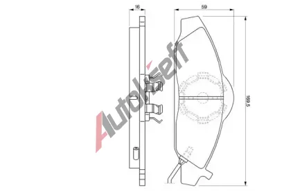 BOSCH Sada brzdovch destiek - kotouov brzda BO 0986424551, 0986424551