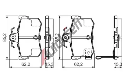 BOSCH Sada brzdovch destiek - kotouov brzda BO 0986424568, 0986424568