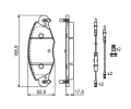 BOSCH Sada brzdovch destiek - kotouov brzda BO 0986424581, 0986424581