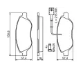 BOSCH Sada brzdovch destiek - kotouov brzda BO 0986424595, 0986424595