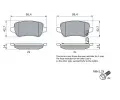 BOSCH Sada brzdovch destiek - kotouov brzda BO 0986424646, 0 986 424 646
