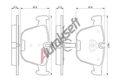 BOSCH Sada brzdovch destiek - kotouov brzda BO 0986424698, 0 986 424 698