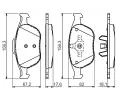 BOSCH Sada brzdovch destiek - kotouov brzda BO 0986424701, 0986424701