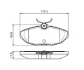 BOSCH Sada brzdovch destiek - kotouov brzda BO 0986424702, 0 986 424 702