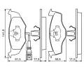 BOSCH Sada brzdovch destiek - kotouov brzda BO 0986424723, 0 986 424 723