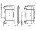 BOSCH Sada brzdovch destiek - kotouov brzda BO 0986424738, 0986424738