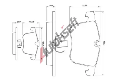 BOSCH Sada brzdovch destiek - kotouov brzda BO 0986424743, 0 986 424 743