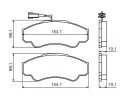 BOSCH Sada brzdovch destiek - kotouov brzda BO 0986424769, 0 986 424 769