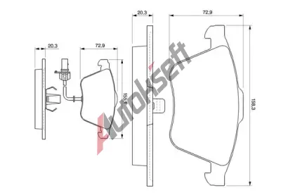 BOSCH Sada brzdovch destiek - kotouov brzda BO 0986424779, 0 986 424 779