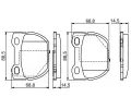 BOSCH Sada brzdovch destiek - kotouov brzda BO 0986424827, 0 986 424 827