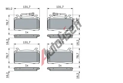 BOSCH Sada brzdovch destiek BO 0986424851, 0 986 424 851