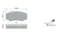 BOSCH Sada brzdovch destiek BO 0986424876, 0 986 424 876