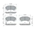 BOSCH Sada brzdovch destiek BO 0986424916, 0 986 424 916