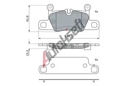 BOSCH Sada brzdovch destiek BO 0986424972, 0 986 424 972